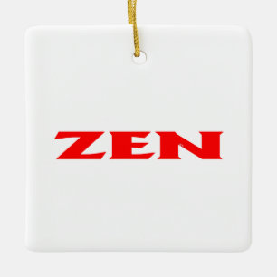 De Cerâmica ornamento cerâmico quadrado vermelho Zen