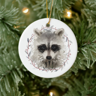 De Cerâmica Ornamento Cerâmico Raccoon