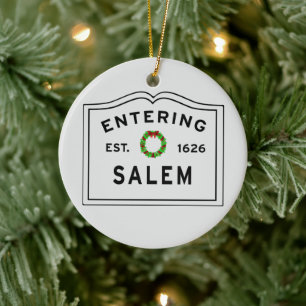 De Cerâmica Ornamento cerâmico Salem, MÃE Holiday Wreath