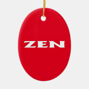 De Cerâmica Ornamento cerâmico vermelho branco Zen