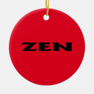 De Cerâmica ornamento cerâmico vermelho-preto Zen