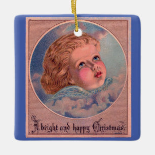 De Cerâmica Ornamento cerâmico Vintage Sweet Angel Face