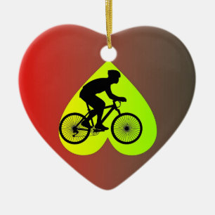 De Cerâmica Ornamento Ciclista Cerâmico
