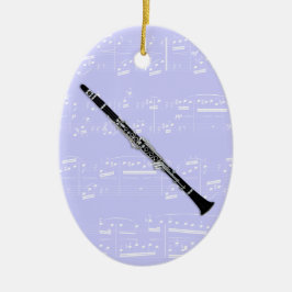 De Cerâmica Ornamento - clarinete - escolha sua cor