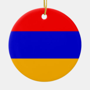 De Cerâmica Ornamento com bandeira da Armênia