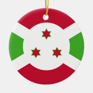 De Cerâmica Ornamento com bandeira do Burundi