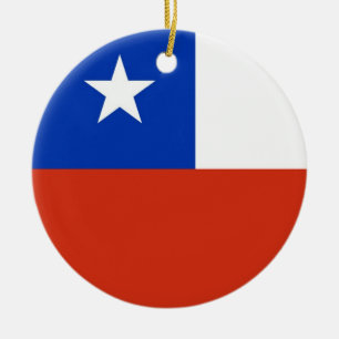 De Cerâmica Ornamento com bandeira do Chile