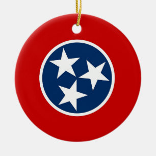De Cerâmica Ornamento com bandeira do Tennessee