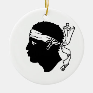 De Cerâmica Ornamento com pavilhão da Córsega, França