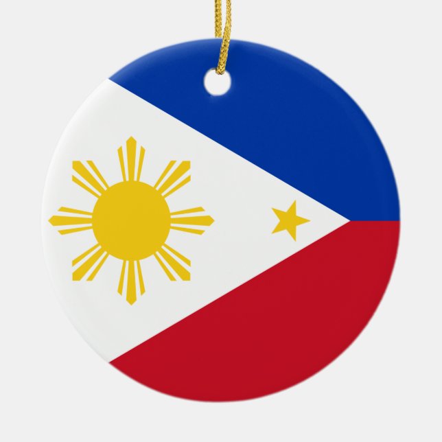 De Cerâmica Ornamento com pavilhão das Filipinas (Frente)
