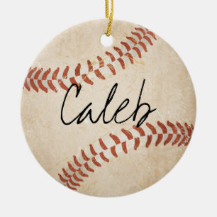 De Cerâmica Ornamento conhecido customizável do basebol da