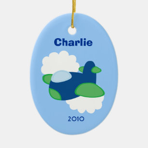 De Cerâmica Ornamento conhecido personalizado AVIÃO da árvor