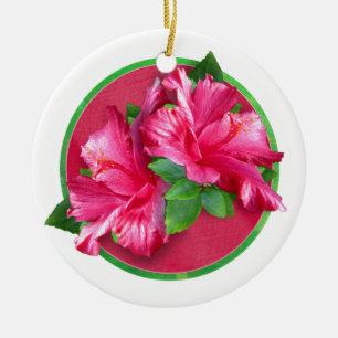 De Cerâmica Ornamento cor-de-rosa do círculo da rainha do