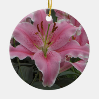 De Cerâmica Ornamento cor-de-rosa do lírio