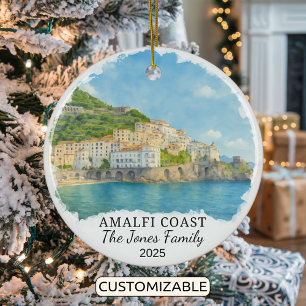 De Cerâmica Ornamento Costeiro Personalizado Amalfi, Itália