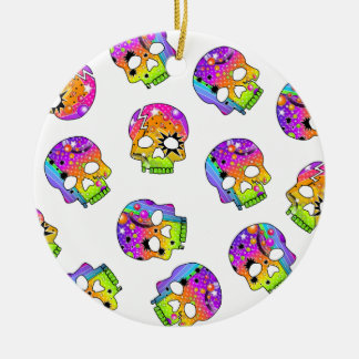 De Cerâmica Ornamento - crânios do pop art