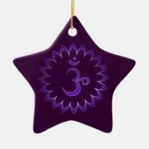 De Cerâmica Ornamento Crown Chakra