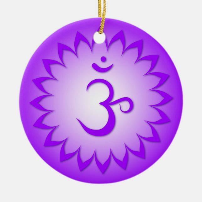 De Cerâmica Ornamento Crown Chakra II (Frente)