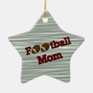 De Cerâmica Ornamento customizável bonito da mamã do futebol