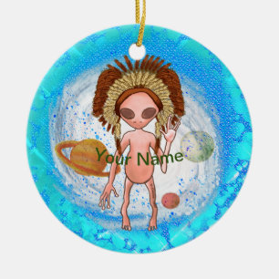 De Cerâmica Ornamento da Alienígena indiana