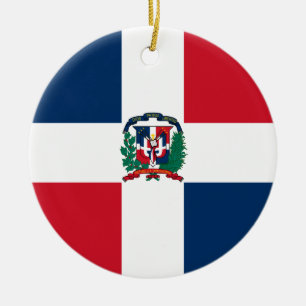 De Cerâmica Ornamento da bandeira da República Dominicana