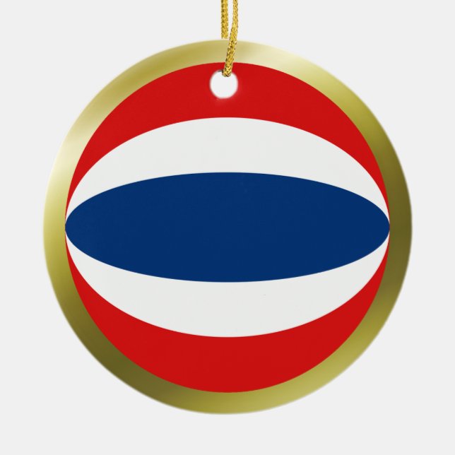 De Cerâmica Ornamento da Bandeira da Tailândia (Frente)
