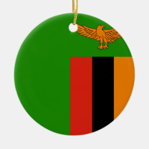 De Cerâmica Ornamento da bandeira da Zâmbia