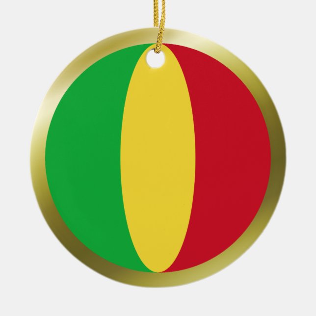 De Cerâmica Ornamento da Bandeira do Mali (Frente)