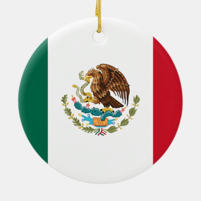 De Cerâmica Ornamento da Bandeira do México (Traseira)