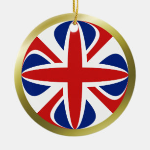 De Cerâmica Ornamento da Bandeira do Reino Unido