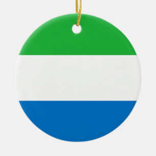 De Cerâmica Ornamento da bandeira do Sierra Leone