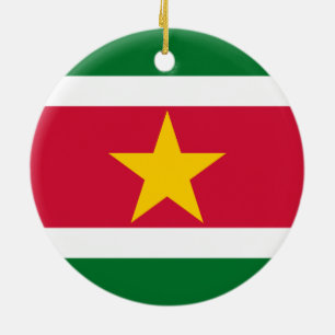 De Cerâmica Ornamento da Bandeira do Suriname