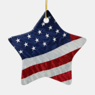 De Cerâmica Ornamento da bandeira dos Estados Unidos