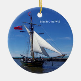 De Cerâmica Ornamento da benevolência dos amigos