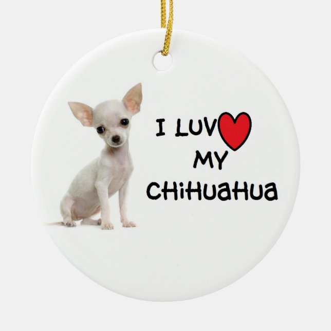 De Cerâmica Ornamento da chihuahua (Frente)