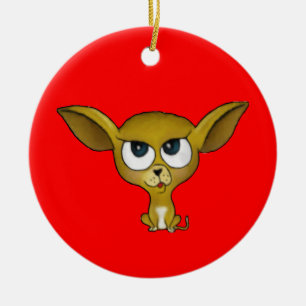 De Cerâmica Ornamento da chihuahua dos desenhos animados