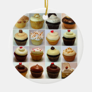 De Cerâmica Ornamento da colagem do cupcake