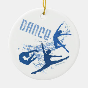 De Cerâmica Ornamento da dança (customizável)