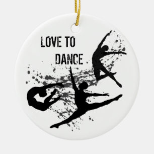 De Cerâmica Ornamento da dança (customizável)