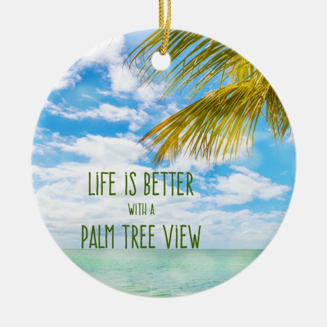 De Cerâmica Ornamento da decoração da praia do Natal (Frente)