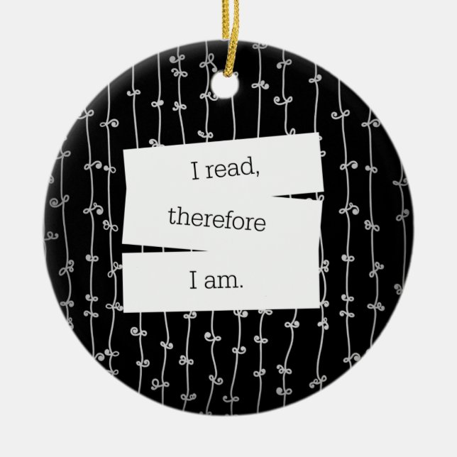 De Cerâmica Ornamento da divisa do leitor ávido (Frente)