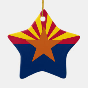 De Cerâmica Ornamento da estrela da bandeira da arizona