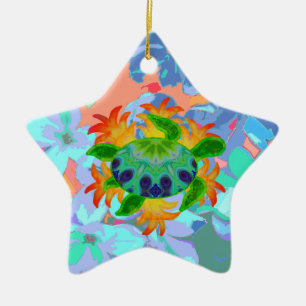 De Cerâmica Ornamento da estrela da tartaruga da chama