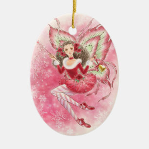 De Cerâmica Ornamento da fada do Natal