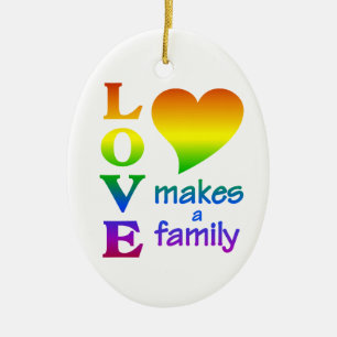 De Cerâmica Ornamento da família Rainbow, personalize