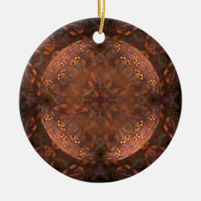 De Cerâmica Ornamento da Flor Fractal (Frente)
