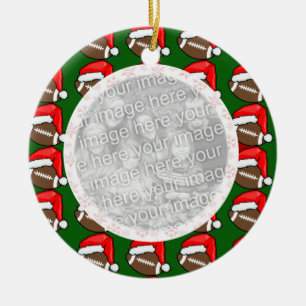 De Cerâmica Ornamento da foto - futebol do Natal