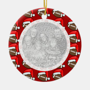 De Cerâmica Ornamento da foto - futebol do Natal