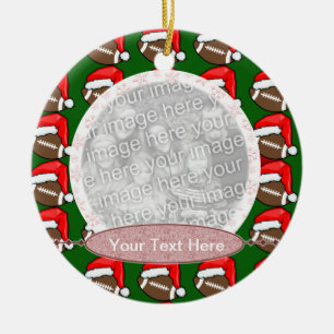 De Cerâmica Ornamento da foto - futebol do Natal