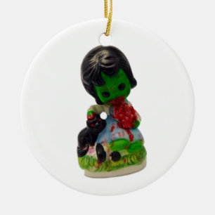 De Cerâmica Ornamento da Garota Zombie